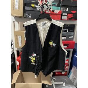 Size XL- 1993 Acme Clothing Men's Black Sylvester Tweety Looney Tunes Vest